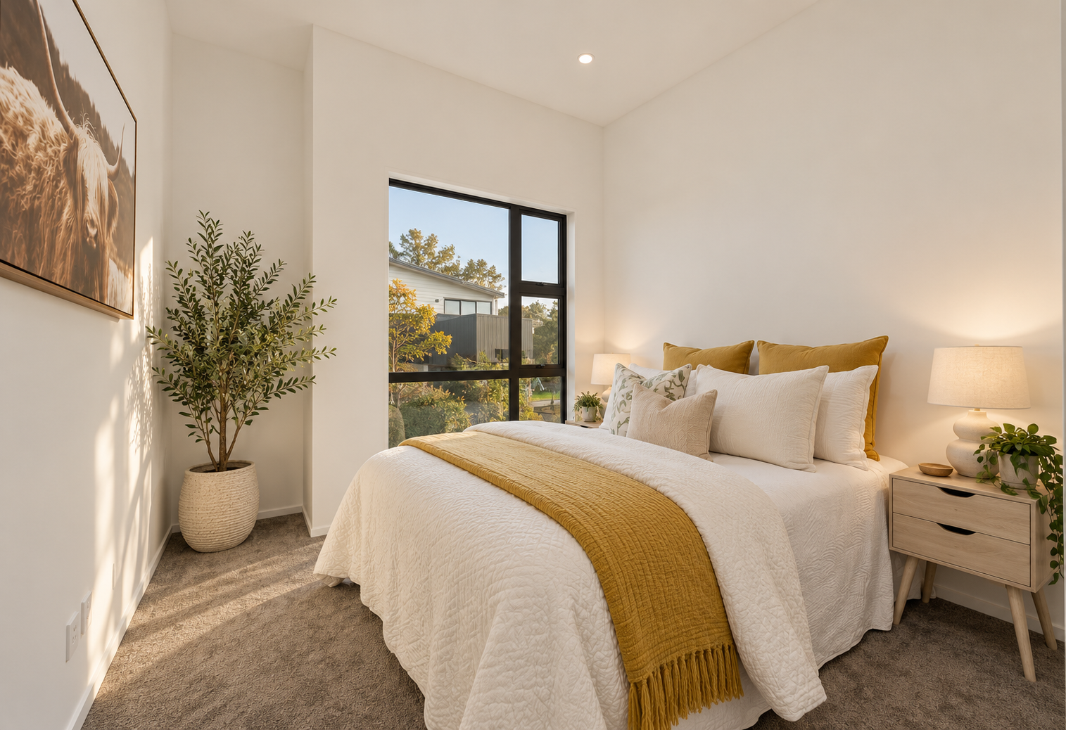 Main bedroom in new standalone home, Avondale Auckland