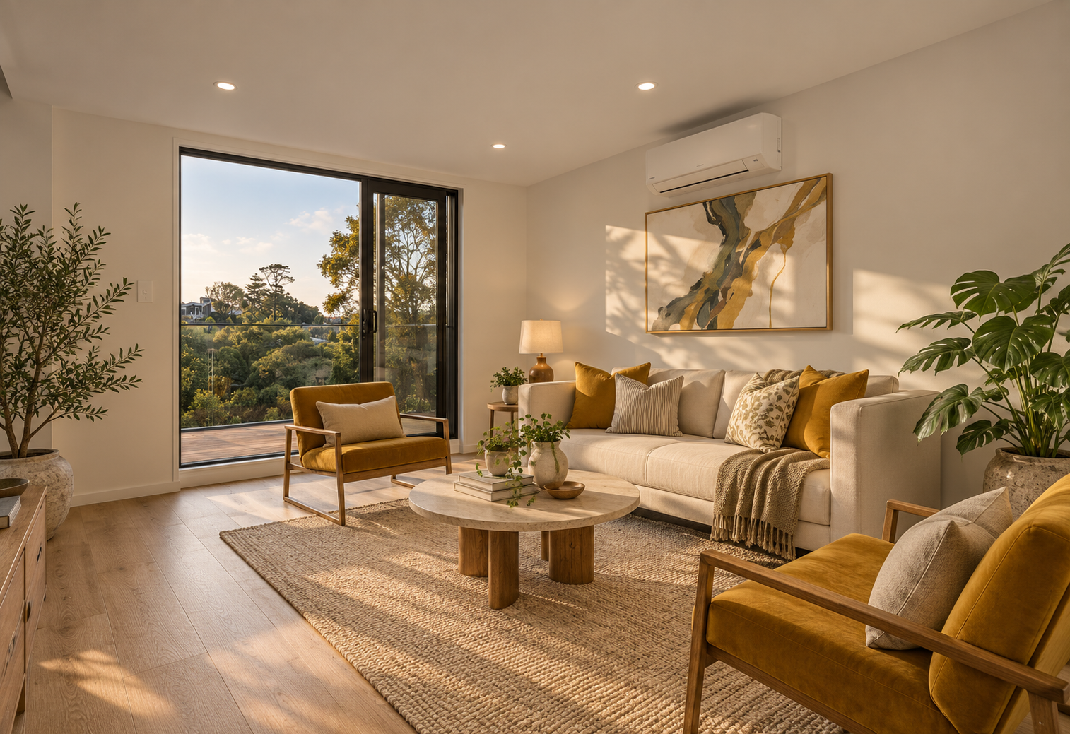 Open-plan lounge, new home in Avondale Auckland